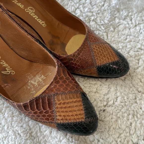 Insa Renate genuine reptile vintage heels - Picture 8 of 11